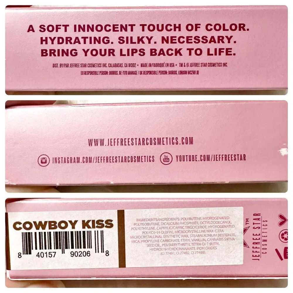 NIB Jeffree Star Tinted Lip Balm Cowboy Kiss 3.25g
